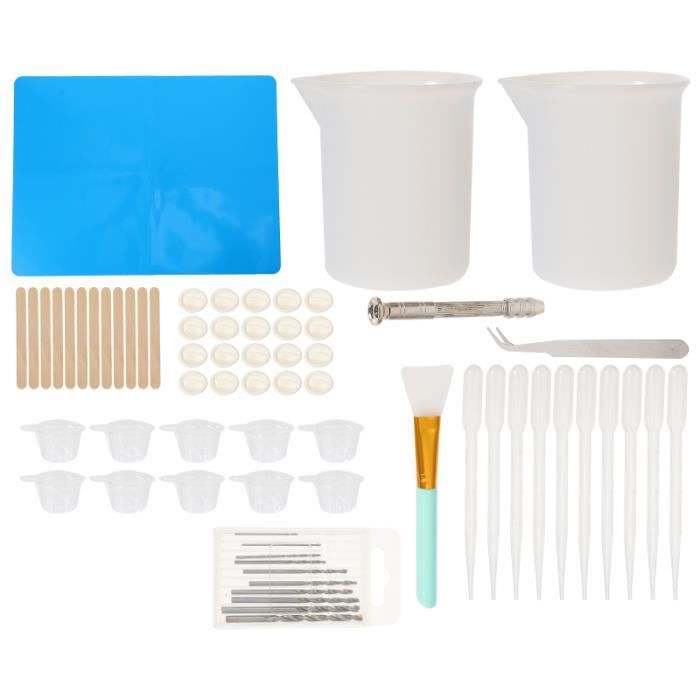 Kit Résine Époxy Transparente Brillante – Pour Créations DIY, Tableaux, Bijoux