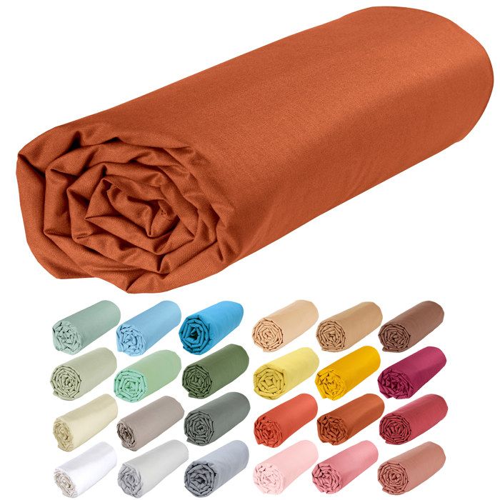 P Tit Basile Drap Housse Pour Lit Bebe 100 Coton Bio Pour Matelas 60x1 Cm Oeko Tex Rouille Cdiscount Maison