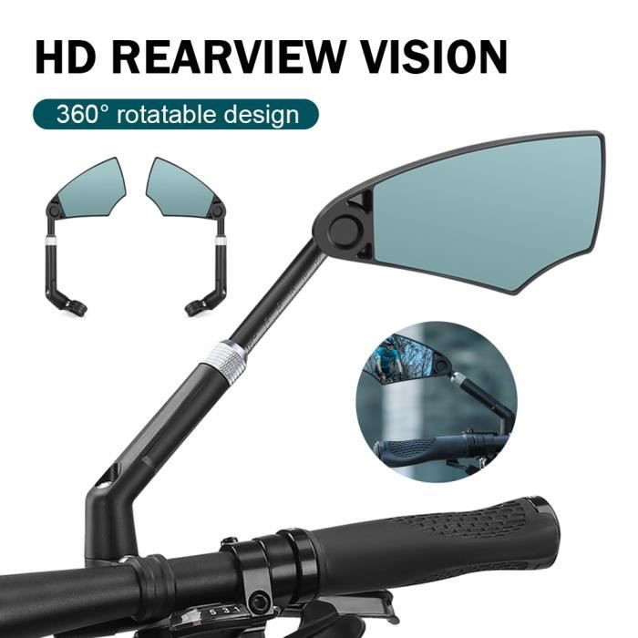 Rétroviseur Vélo Drfeify – Se Fixe Sur Casque Ou Lunettes – Angle 360° Réglable, Miroir Anti-distorsion En Alu Léger