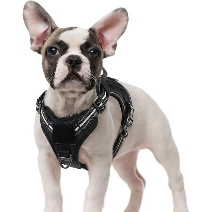 Comparer les prix de Harnais Chien Anti Traction, Harnais Tactique Chien Réfléchissant Réglable avec Poignée et Anneaux pour Entraînement Chasse Noir-S