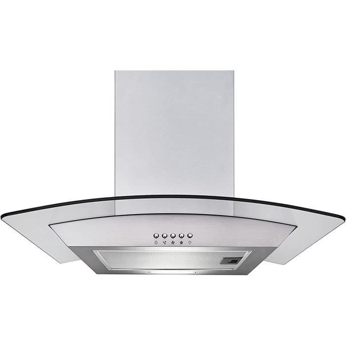 Hotte murale Haut de gamme - Hotte aspirante cuisine - 60 cm Acier