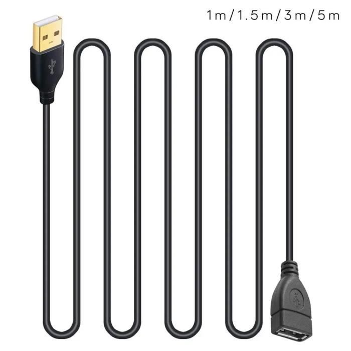 CABLE USB MALE FEMELLE / EXTENSION 5M / A/F