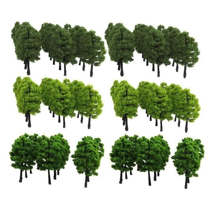 Ensemble de 38 arbres préfabriqués pour maquette