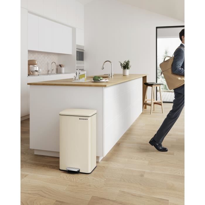 Poubelle De Cuisine Design à Pédale 40L Pure XL - Hailo France