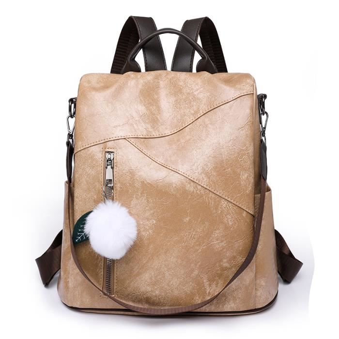 Sac à Dos Rose Grande Capacité Femme - Pour L'École Et Les Voyages - Nylon