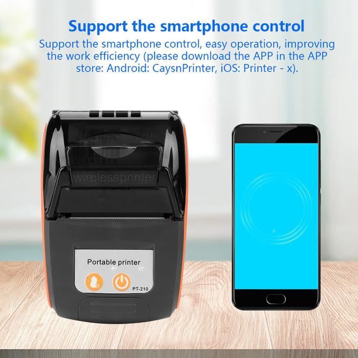 Imprimante Thermique Reçus 60-80mm/s USB Et Bluetooth - Pour Restaurant, Boutique, Caisse