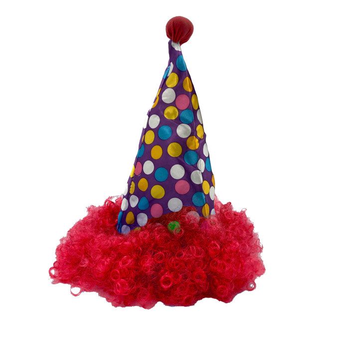 Chapeau De Clown Femme – Accessoire Déguisement Adulte – Multicolore – Neuf étiquettes