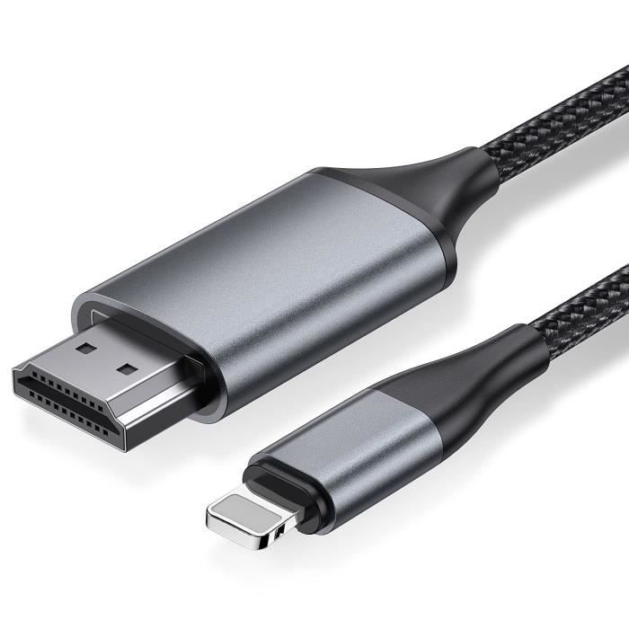 [Version 4 M De Long] Câble Hdmi Pour Iphone, Câble Convertisseur Hdmi, TéléphonePadPod Vers