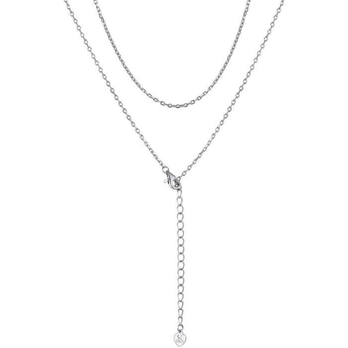 Collier chaîne maille forçat en argent sterling 925