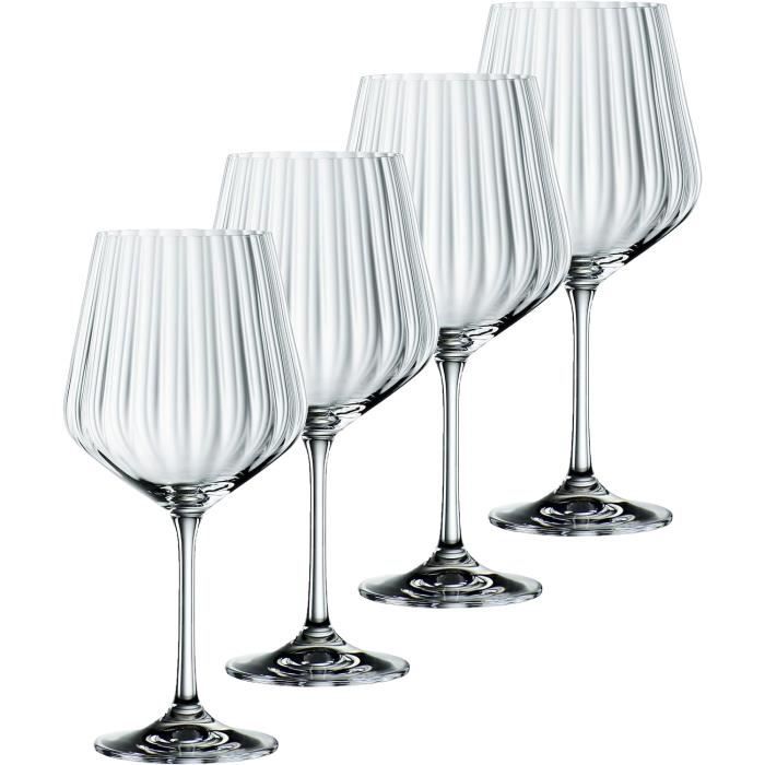 Lot De 4 Verres Spiegelau En Cristal Transparent - 280 Ml - Design Classique - Fabriqué En Allemagne - Lavable Au Lave-vaisselle