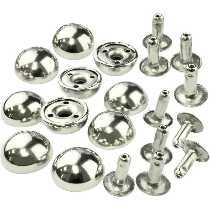 Rivets Semi-tubulaires En Inox Tête Ovale - 1/8X1/4 - Lot De 100 Pièces - Marque Top Quality