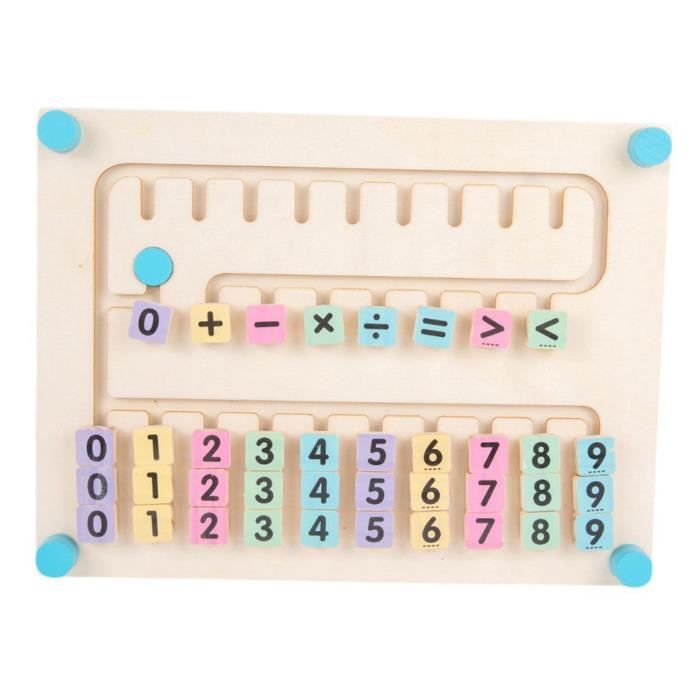 Jouet d'apprentissage des mathématiques en bois avec chiffres pour Jouet d'apprentissage des mathématiques en bois avec chiffres pour
