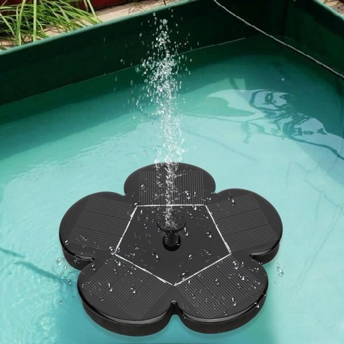 Fontaine Solaire 1,4W Petmate - 4 Styles De Jets Pour Bain D'Oiseaux & Jardin