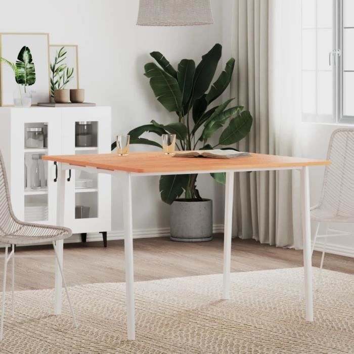 Dessus de table carré en bois de récupération massif laqué - VIDAXL - 60x60 cm - Blanc