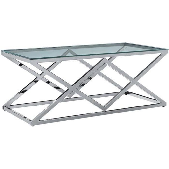 Table Basse Verre Et Chrome Achat Vente Pas Cher
