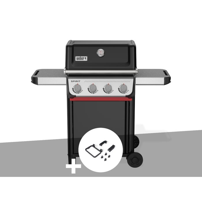 Barbecue à gaz Spirit E 410 + Set d'accessoires clipsables Weber Works Weber