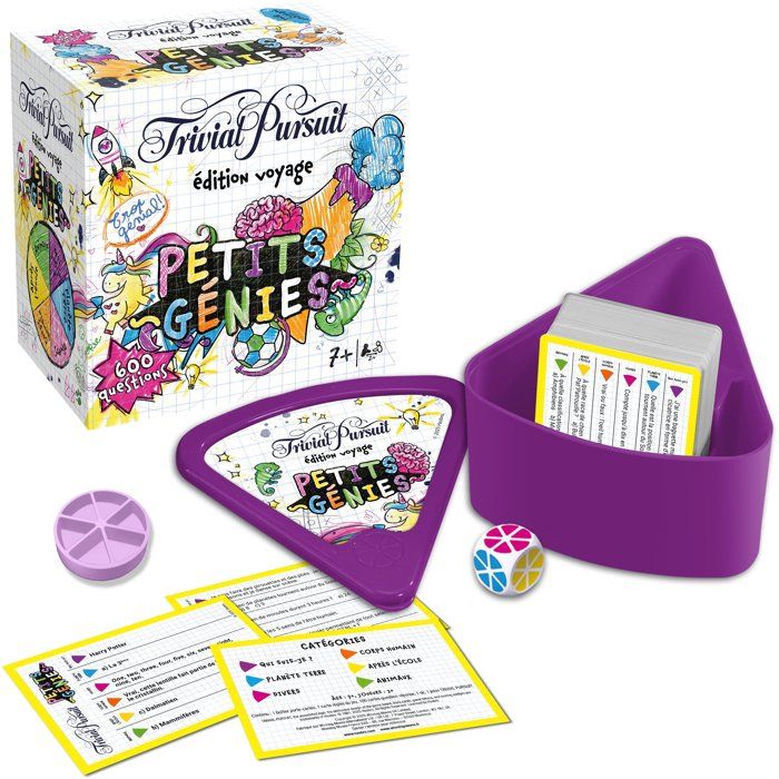 TRIVIAL PURSUIT VOYAGE Les petits génies - Jeu de société - WINNING MOVES - 2 joueurs minimum - Dès 8 ans