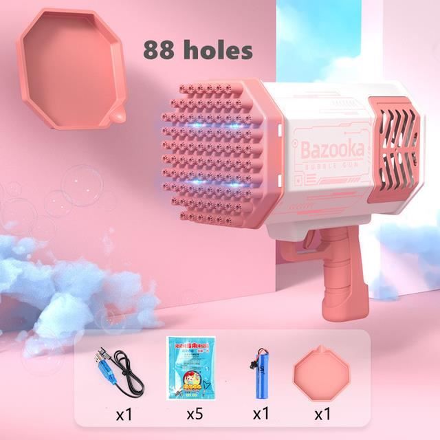 Bazooka Machine À Bulle Pour Enfant Pistolet A Bulles De Savon 36 Trous Bubble Machine Avec