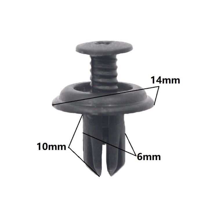 Partuto Clips De Retenue De Type Poussoir N°91503SZ3003 - Kit