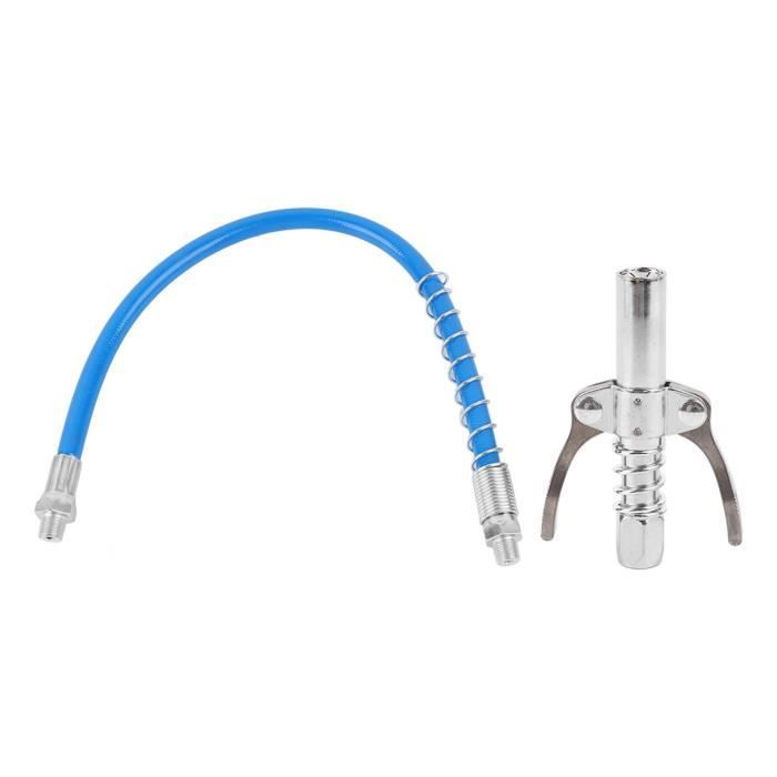 Hevysuo Lot De 2 Pistolets à Graisse Double Poignée Métalliques + Tuyau 30 Cm - Coupleur G Robuste
