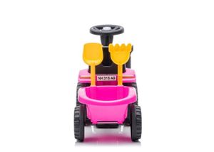 URBN-TOYS Tracteur Rose Enfant Avec Remorque - Jouet Ferme Poussoir Réaliste Dès 3 Ans