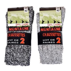 Chaussette homme hiver laine Cdiscount