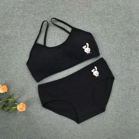 Ensemble De Sous v tements En Coton Pour Filles culotte Et Soutien 