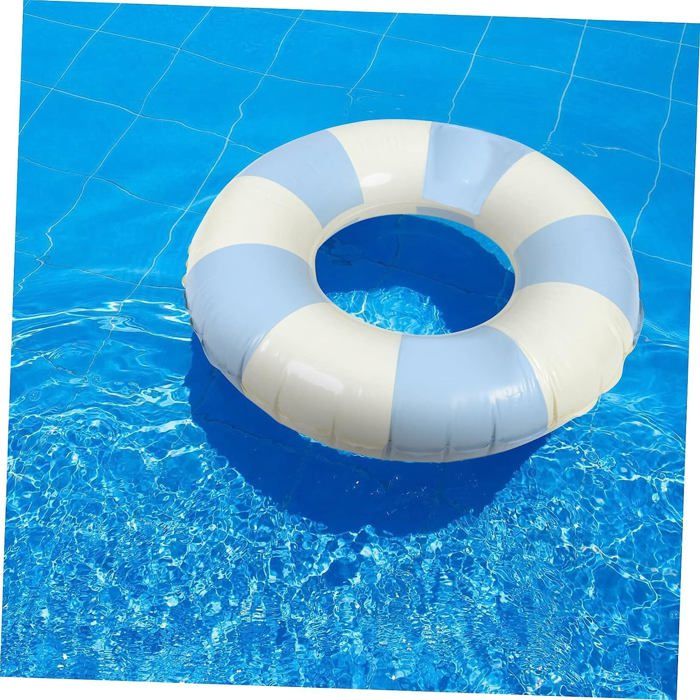 Anneau De Natation Gonflable Rayé 85 Cm – Bouée Pour Adolescents Et Adultes Jusqu’à 85 Kg – Idéal Pour Piscine, Plage Et Fêtes D’Été