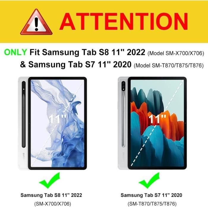 Avizar Clavier Bluetooth pour Samsung Galaxy Tab S7 11.0 et Tab S8 avec  Housse Support QWERTY 4H Doré - Accessoires divers tablette - LDLC