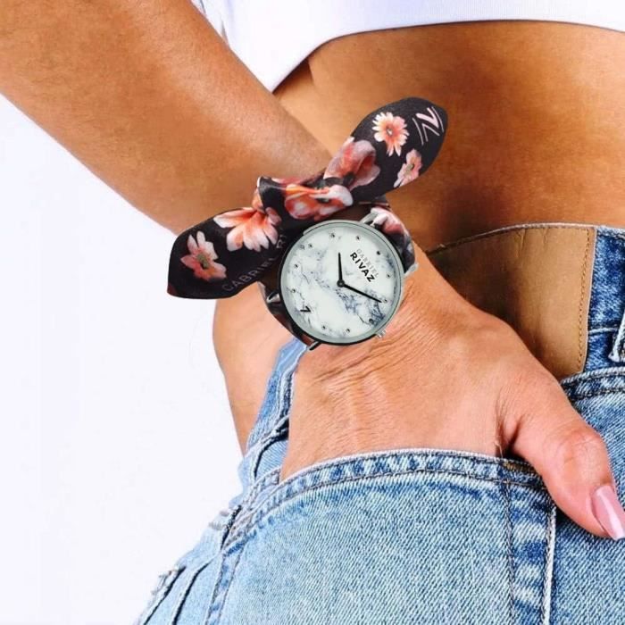 Montre Bracelet Foulard Sign e Bracelet En Soie Montre Fond