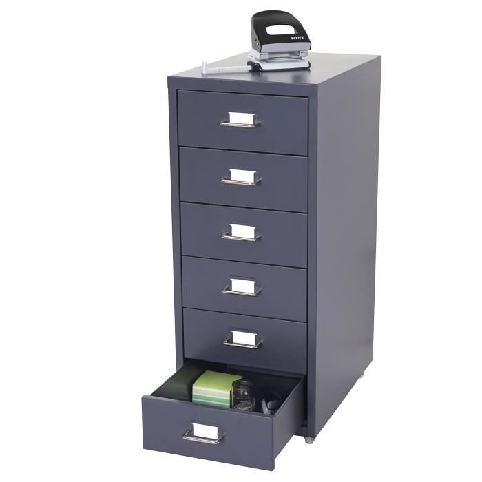 Rollcontainer Boston T851, Schubladenschrank Stahlschrank, 110x28x41cm