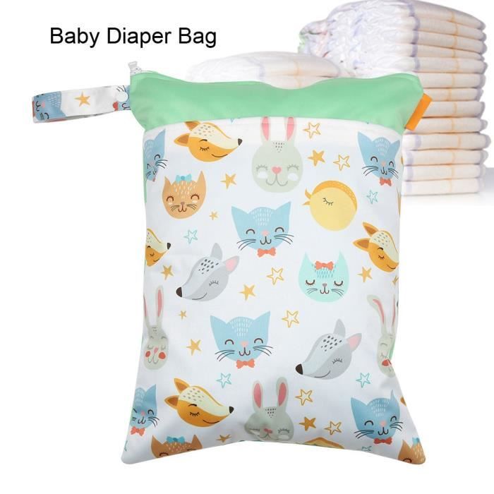 ZEPIQOR Lot De 2 Sacs à Langer Wetbag Imperméables Grand Format – Arc-en-Ciel – Parfait Pour Couches, Vêtements Humides, Maternelle Et Voyage