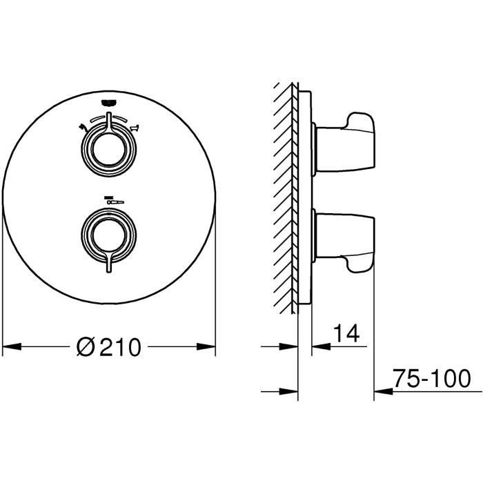 Robinet de bain - GROHE - Grohtherm Special Thermostat - Chromé ...