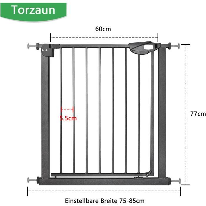 LARS360 Barrière de protection pour bébé, escalier, fermeture automatique  des grilles d'escalier, grille de porte + étagère d'ex55 - Cdiscount