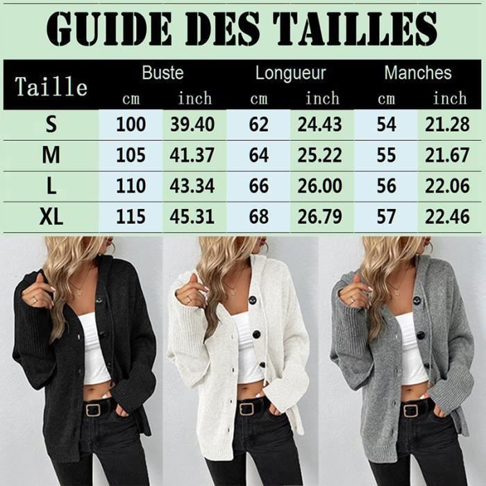 Cardigan à Capuche Femme Décontracté - Imprimé, Col Rond, Manches Longues, Polyester - 10