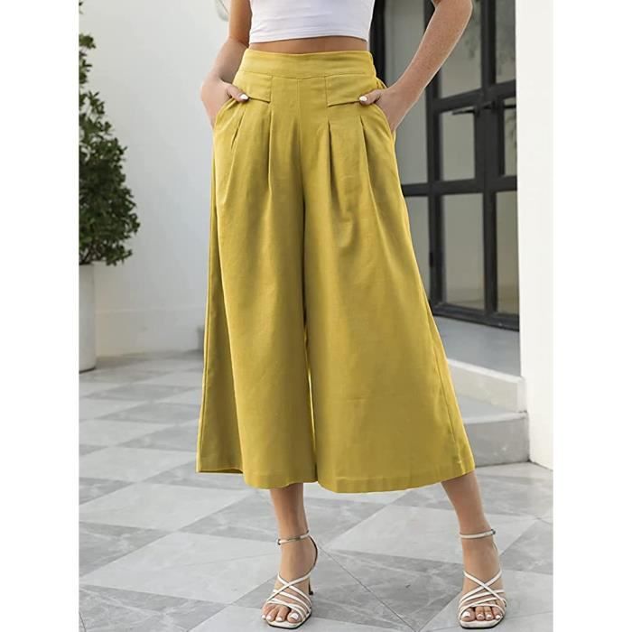 Jupe culotte jaune hot sale