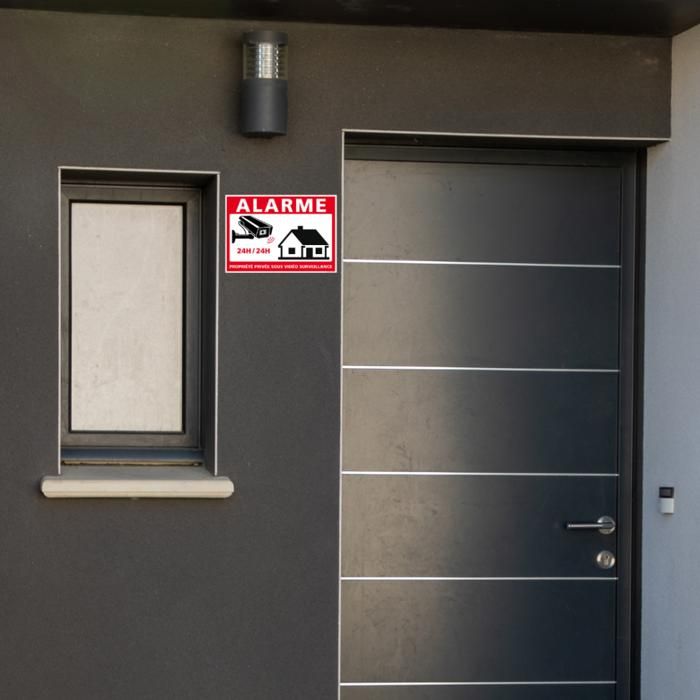 Alu-Schild „Privatgrund Videoüberwachung 24h/24“ – 420x300 Mm, 3 Mm Stark | Für Haus, Garten & Gewerbe