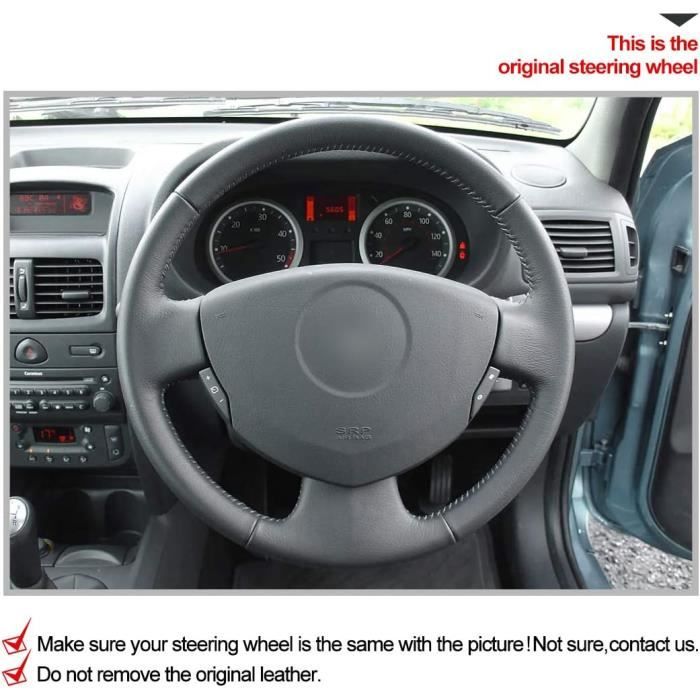 Handgenähter Leder Lenkradbezug Für Renault Clio 2 Twingo 2 - DIY Bezug Mit Nähset