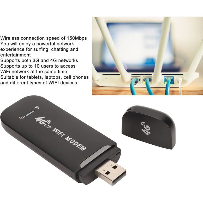 Clé WiFi USB 4G LTE 150Mbps, Adaptateur Internet Sans Fil pour PC ...