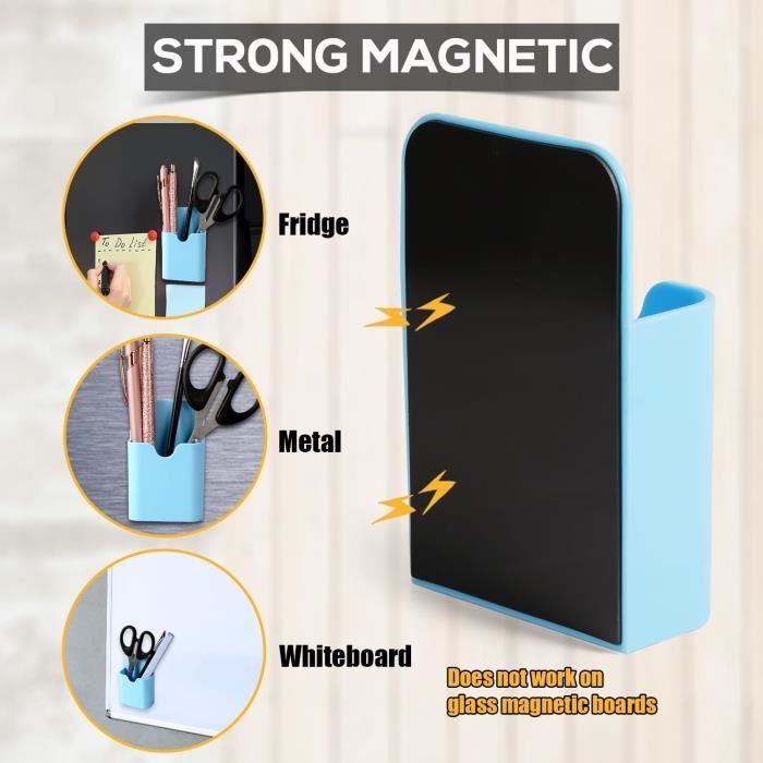 Huayue 2pcs Boîte De Rangement Magnétique, Porte-Stylo Magnétique Support De Crayons Magnétique Porte-Marqueur Magnétique Avec 2 Compartiments Pour Tableau Blanc Réfrigérateur Huayue 2pcs Boîte De Rangement Magnétique, Porte-Stylo Magnétique Support De Crayons Magnétique Porte-Marqueur Magnétique Avec 2 Compartiments Pour Tableau Blanc Réfrigérateur