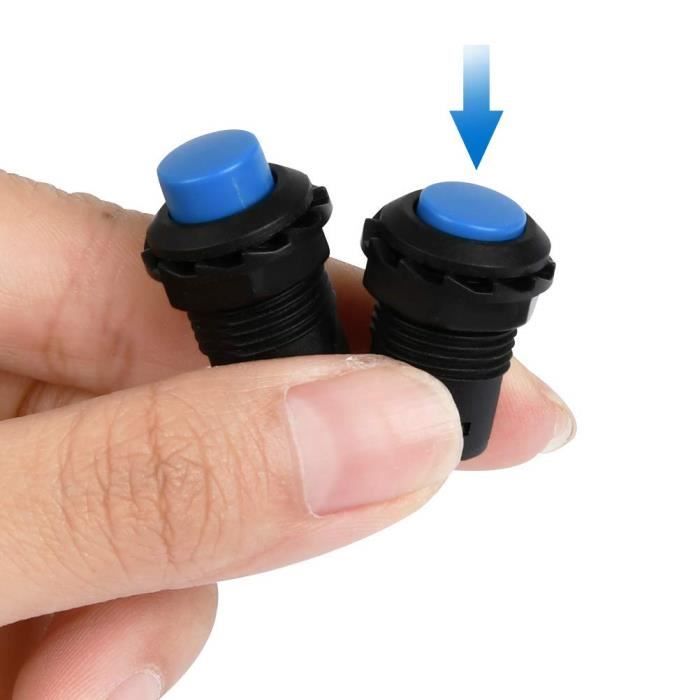 24Pièces 12mm Boutons Poussoir de Réinitialisation, Bouton Poussoir on ...