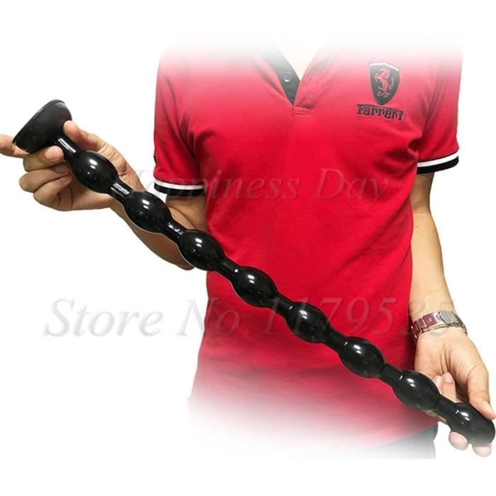 Bouchon de perle anale de 50cm de Long avec ventouse, masseur de