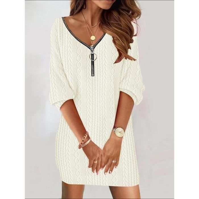 Robe pull avec dentelle en bas on sale