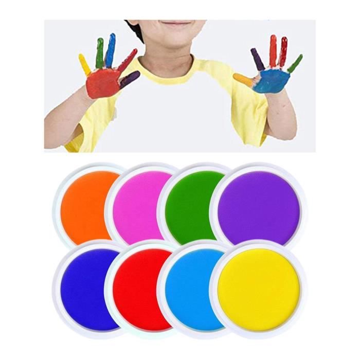 ZIOYA 15 pièces Tampon Encreur Enfant Encre pour Empreinte Doigt Encreurs  Multicolore Artisanat Encre Tampon pour Tampon Enfants DIY Caoutchouc  Scrapbooking（7.5 x 5 cm : : Cuisine et Maison