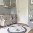 GRIS-Tapis d'Éveil Lapin Tapis de Jeu Rond en Coton Pour Bébé Enfant Mixte Décoration de Chambre JST774-3
