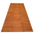 Dalle de terrasse en bois d'acacia clipsable 30x30 cm - DEUBA - 11 dalles - Résistant aux intempéries-3