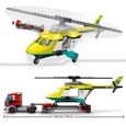 LEGO® 60343 City Great Vehicles Le Transport de L’Hélicoptère de Secours, Camion Jouet Cadeau pour les Enfants dès 5 Ans-3