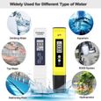 Testeur de Qualité de l'eau, Testeur PH Mètre Électronique, TDS&EC Mètre Température,  TDS PH EC Température 4 en 1 Set pour-3