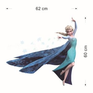 Stickers Muraux Reine Des Neiges Kibi - 2 Feuilles Amovibles - Pour Chambre Fille - Déco Facile Et Safe