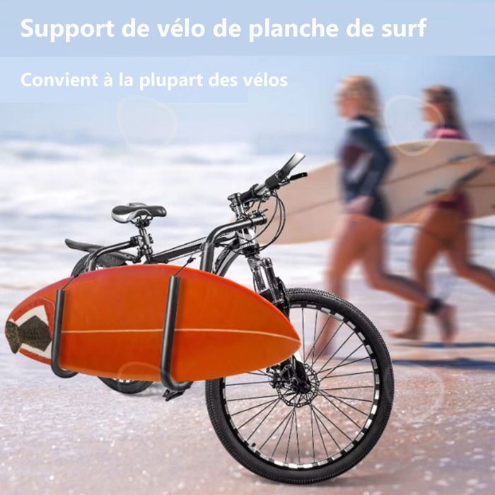 Porte-vélo Pour Surf - Support Planche De Surf Longboard Portable Noir